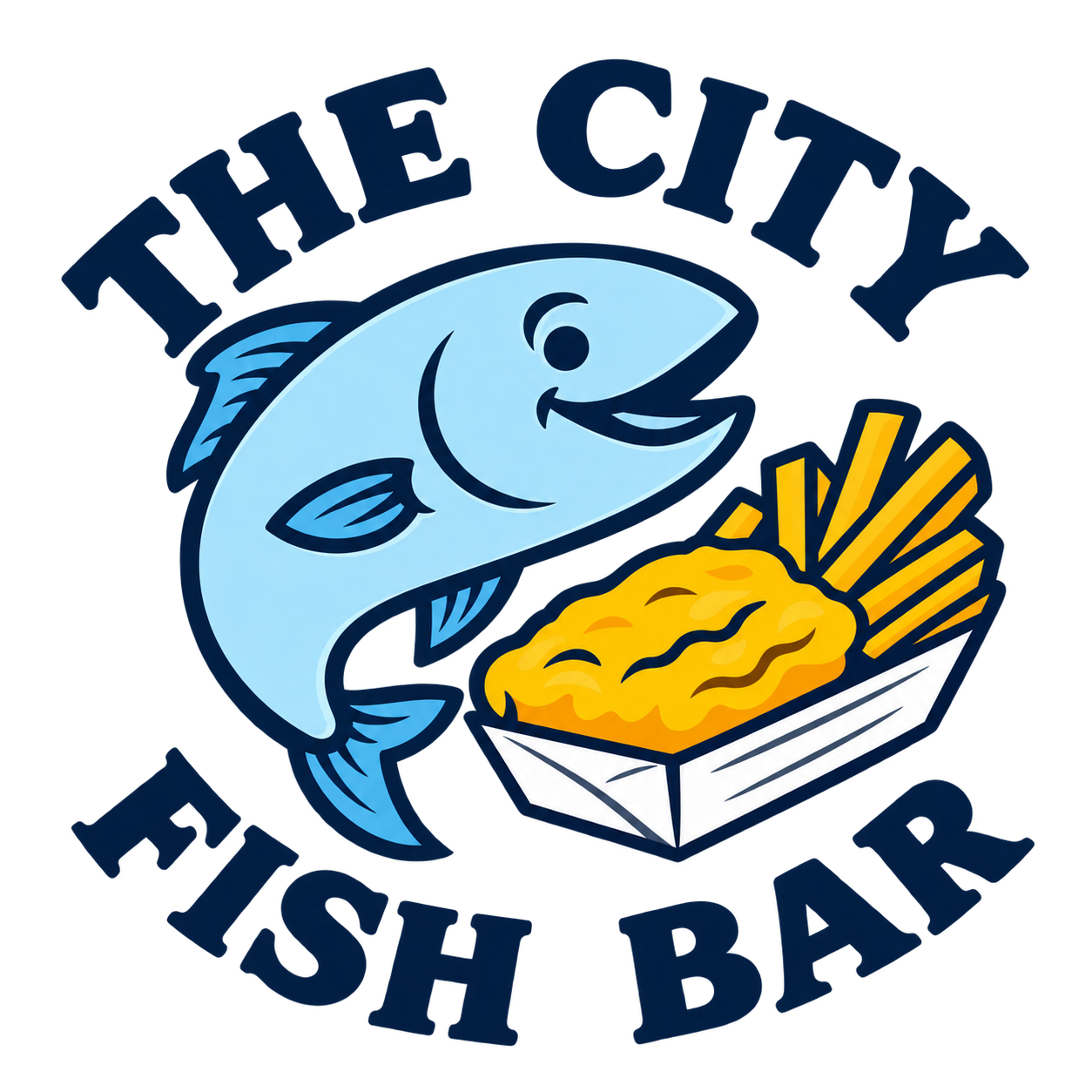 The City Fish Bar fish and chips logo